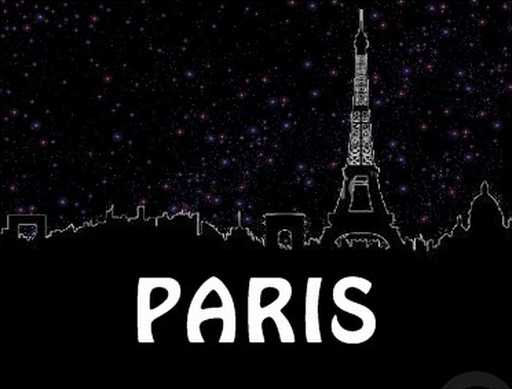 paris postcard noir